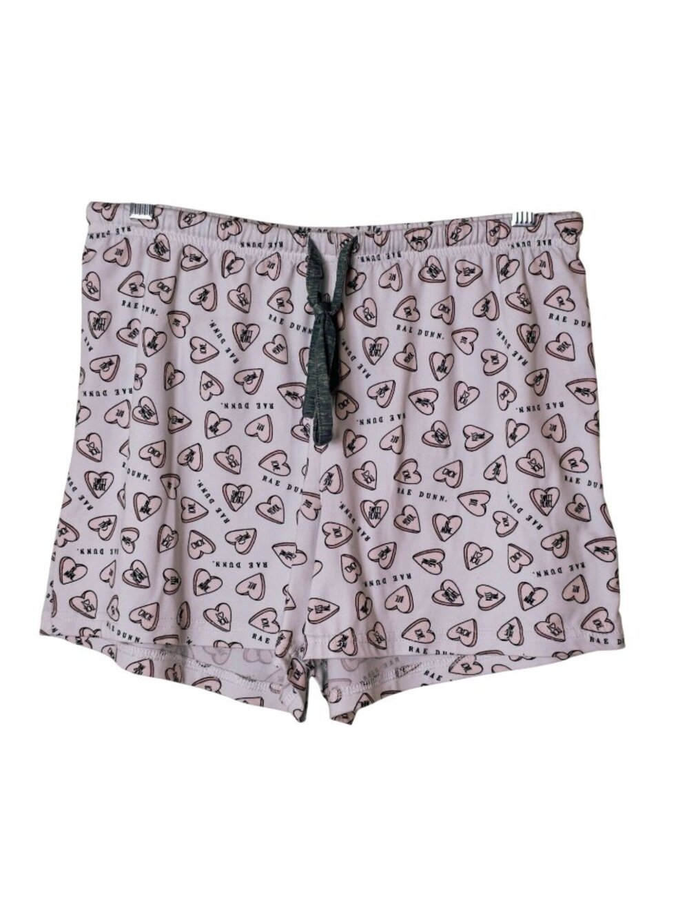 Rae Dunn Womens S Lounge Shorts Heart Print Comfy Lightweight Stretchy Relax